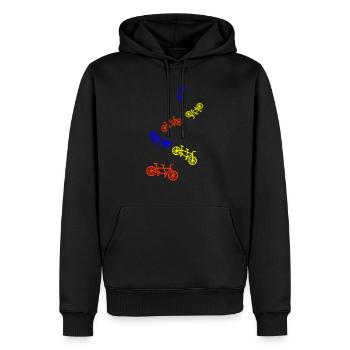 Bicycle tandem - Men’s Premium Organic Hoodie - black - Front - Nico (187cm)