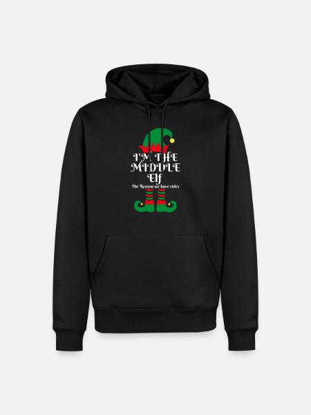 Jeg er Mellemnissen, grunden til, at vi har regler julemænd - Herre Premium økologisk hoodie - sort