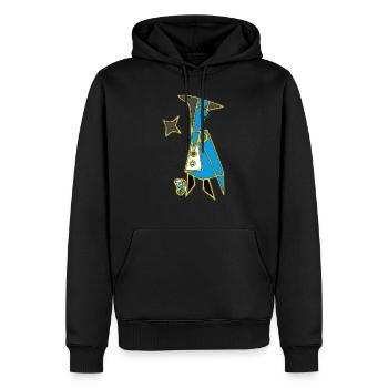 Charakter ireal - Männer Premium Bio Hoodie - Schwarz - Vorne - Nico (187cm)