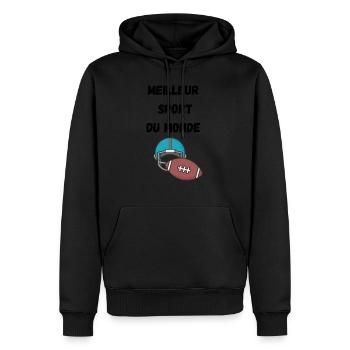 Best sport - Sweat à capuche Premium bio Homme - noir - Devant - Nico (187cm)