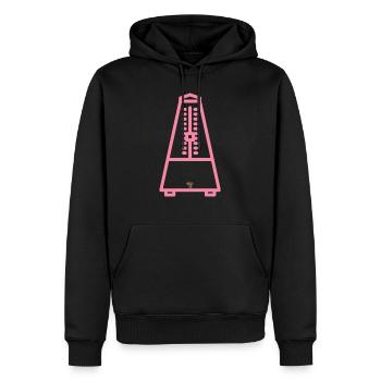 Metronom - Männer Premium Bio Hoodie - Schwarz - Vorne - Nico (187cm)