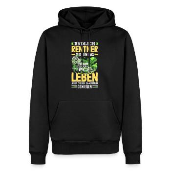 Endlich Rentner Zeit das Leben auf vier Rädern zu - Männer Premium Bio Hoodie - Schwarz - Vorne - Nico (187cm)