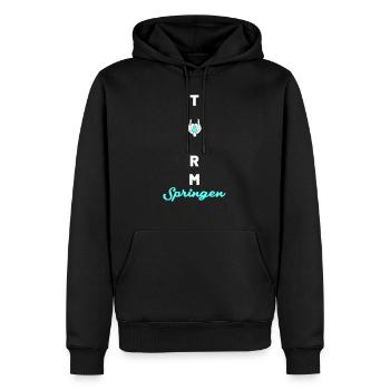 Turmspringenspringen figur - Männer Premium Bio Hoodie - Schwarz - Vorne - Nico (187cm)