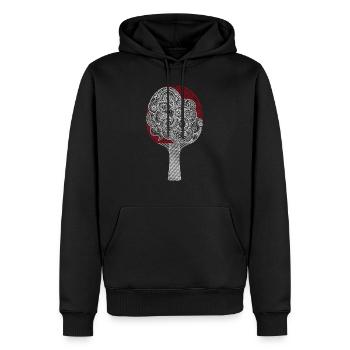 Pagaie - Sweat à capuche Premium bio Homme - noir - Devant - Nico (187cm)