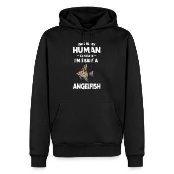 Das ist mein menschliches Kostüm Ich bin wirklich ein Kaiserfisch - Männer Premium Bio Hoodie - Schwarz - Vorne - Nico (187cm)