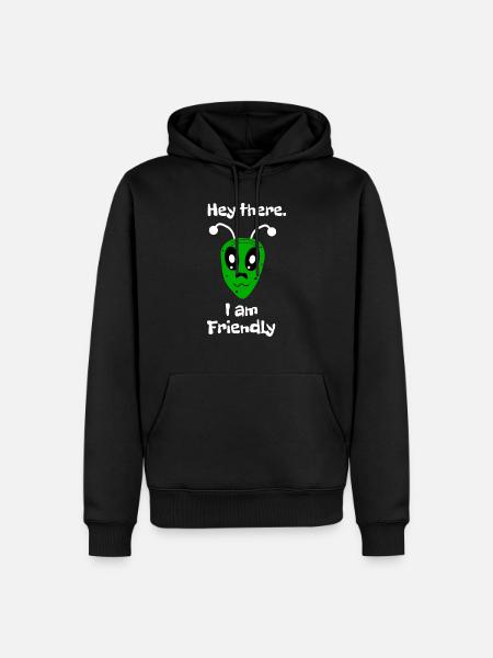 Hey there I'm friendly - Men’s Premium Organic Hoodie - black