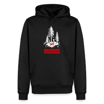 Tronçonneuse Whisperer 30 Poêle à bois de chauffage - Sweat à capuche Premium bio Homme - noir - Devant - Nico (187cm)