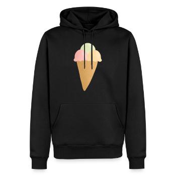 Icecream Cone - Men’s Premium Organic Hoodie - black - Front - Nico (187cm)