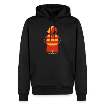 Supporter Lens floqué - Sweat à capuche Premium bio Homme - noir - Devant - Nico (187cm)