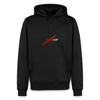 X-Line - Männer Premium Bio Hoodie - Schwarz - Vorne - Nico (187cm)