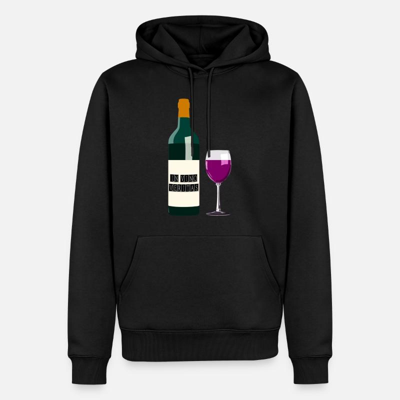 vin - Sweat à capuche Premium bio Homme - noir