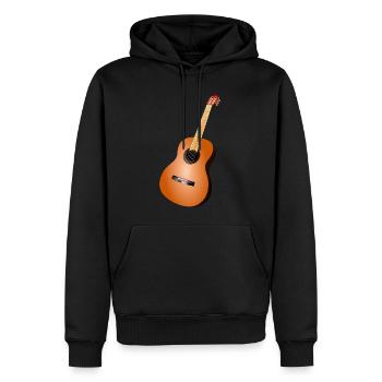 Gitarre - Männer Premium Bio Hoodie - Schwarz - Vorne - Nico (187cm)