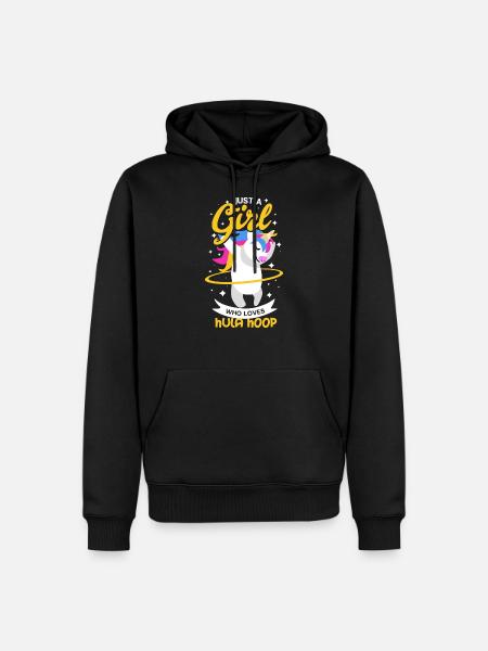 Hula Hoop Einhorn - Männer Premium Bio Hoodie - Schwarz