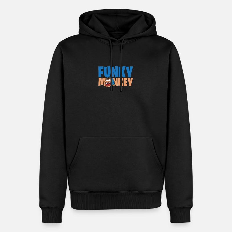 Funky Singe singe Tetehoer cadeau - Sweat à capuche Premium bio Homme - noir
