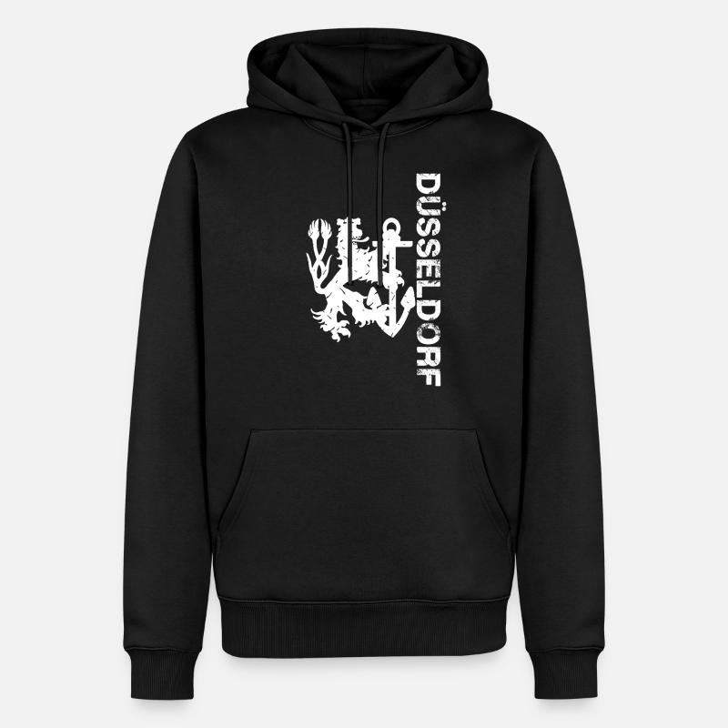 Düsseldorf - Männer Premium Bio Hoodie - Schwarz