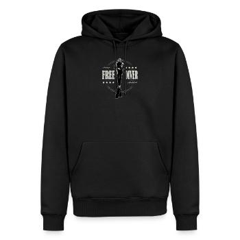 Freediver - un souffle - repoussez les limites - Sweat à capuche Premium bio Homme - noir - Devant - Nico (187cm)