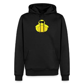 Poulet poussin mignon de Pâques gras avec des lunettes de soleil - Sweat à capuche Premium bio Homme - noir - Devant - Nico (187cm)