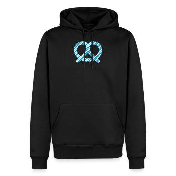 Bretzel en Bavière Design 2019 - Sweat à capuche Premium bio Homme - noir - Devant - Nico (187cm)