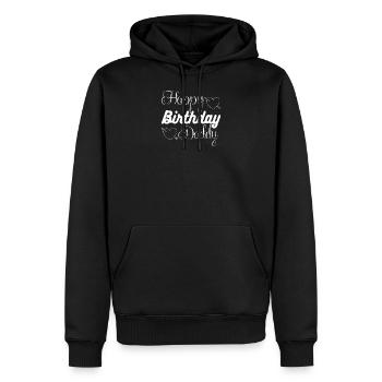 Joyeux anniversaire cadeau joyeux anniversaire papa anniversaire - Sweat à capuche Premium bio Homme - noir - Devant - Nico (187cm)