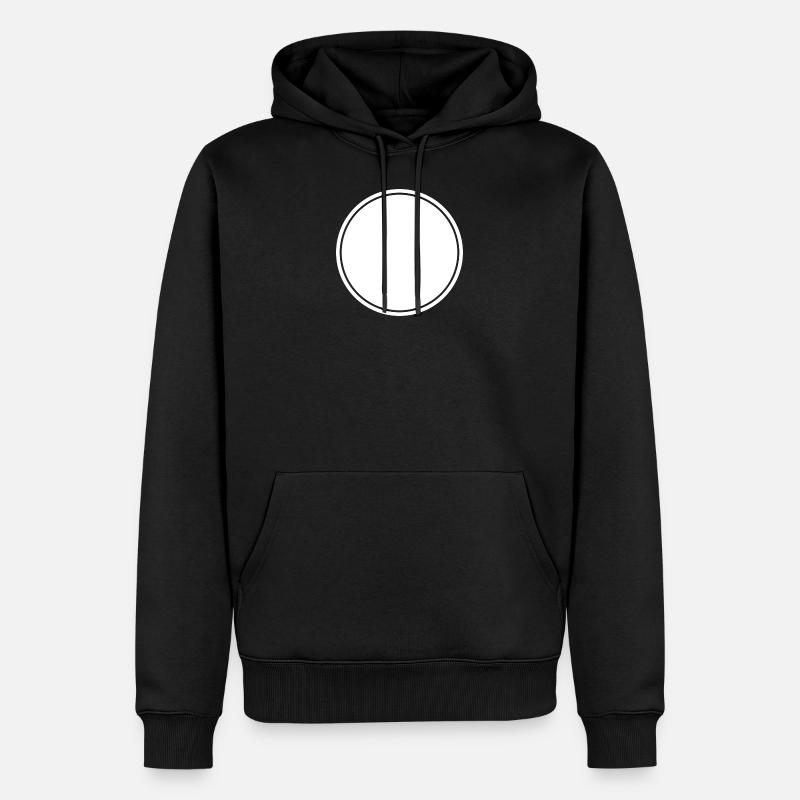 Cercle blanc auto-conception - Sweat à capuche Premium bio Homme - noir
