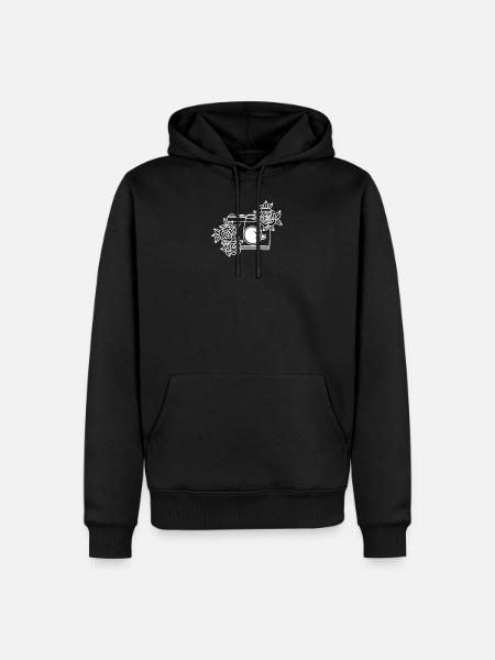 Floral Camera - Men’s Premium Organic Hoodie - black