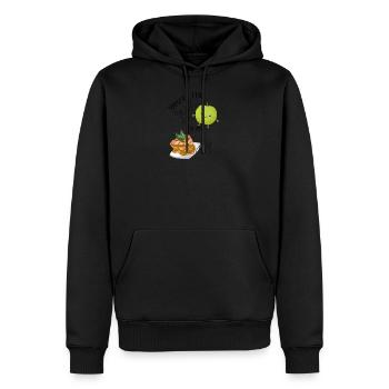 Vous êtes la pomme à ma tarte correspondant à des chemises de couple - Sweat à capuche Premium bio Homme - noir - Devant - Nico (187cm)