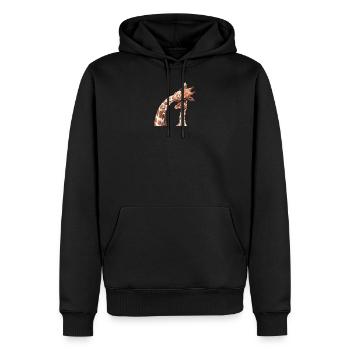 Mère et bébé animaux aquarelle girafe maman - Sweat à capuche Premium bio Homme - noir - Devant - Nico (187cm)