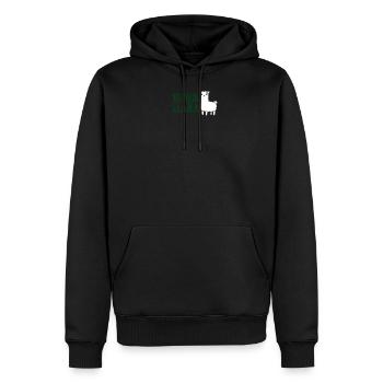 Kein Prob Lama Spanisches Lama - Männer Premium Bio Hoodie - Schwarz - Vorne - Nico (187cm)