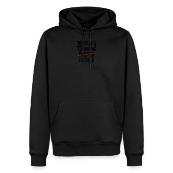 Vatertagsgeschenke Weltbester Farter weiter - Männer Premium Bio Hoodie - Schwarz - Vorne - Nico (187cm)