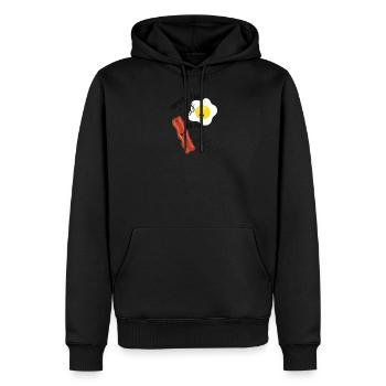Food Pun Vous êtes les œufs à mon bacon - Sweat à capuche Premium bio Homme - noir - Devant - Nico (187cm)