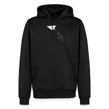 Modèle de vol d'avion en papier cadeau de pilote d'avion - Sweat à capuche Premium bio Homme - noir - Devant - Nico (187cm)