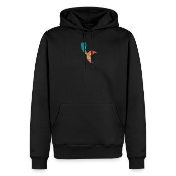 Queues de sirène colorées Arc-en-ciel - Sweat à capuche Premium bio Homme - noir - Devant - Nico (187cm)