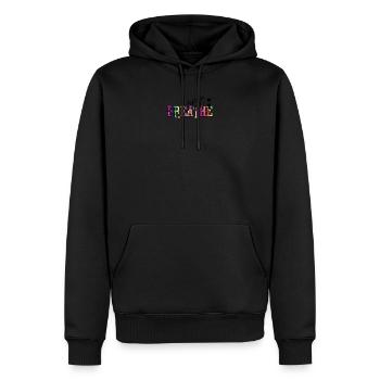 Santé mentale Awereness Rainbow Just Breathe - Sweat à capuche Premium bio Homme - noir - Devant - Nico (187cm)