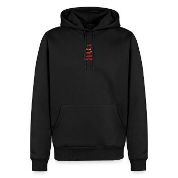 Graphique de piment rouge - Sweat à capuche Premium bio Homme - noir - Devant - Nico (187cm)