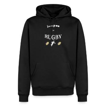 OBV - J’peux pas j’ai RUGBY #4 Edition limitée - Sweat à capuche Premium bio Homme - noir - Devant - Nico (187cm)