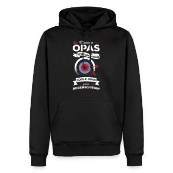 Bogenschützen Pfeil & Bogen Geschenk - Männer Premium Bio Hoodie - Schwarz - Vorne - Nico (187cm)