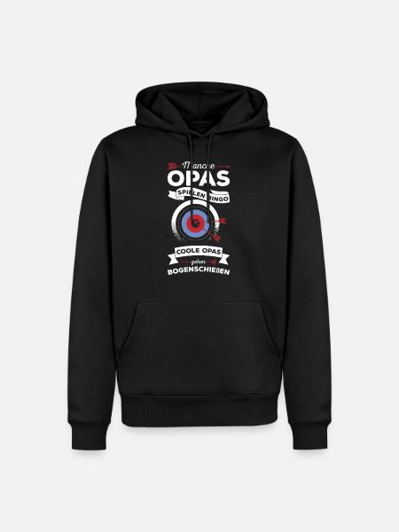 Bogenschützen Pfeil & Bogen Geschenk - Männer Premium Bio Hoodie - Schwarz