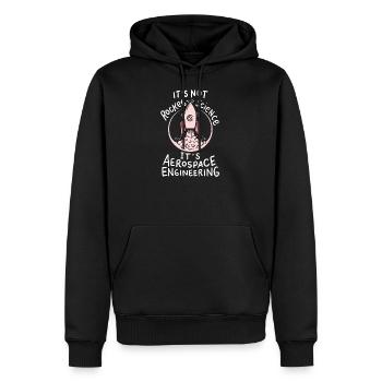 Ce n’est pas Rocket Science, c’est Aerospace - Sweat à capuche Premium bio Homme - noir - Devant - Nico (187cm)