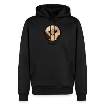 Cute Pluto - Men’s Premium Organic Hoodie - black - Front - Nico (187cm)