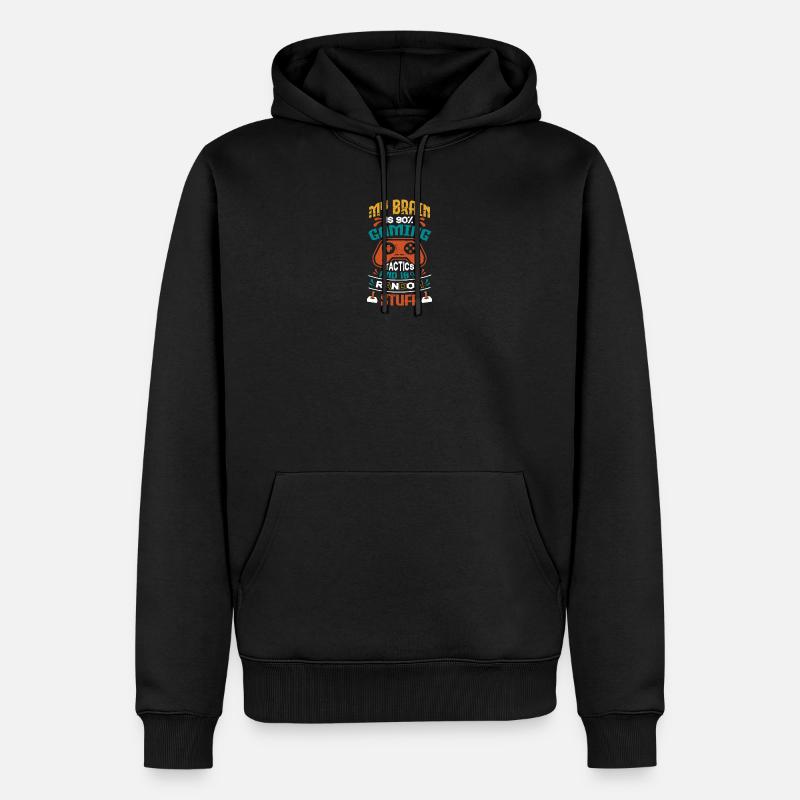 CERVEAU DE JOUEUR - Sweat à capuche Premium bio Homme - noir