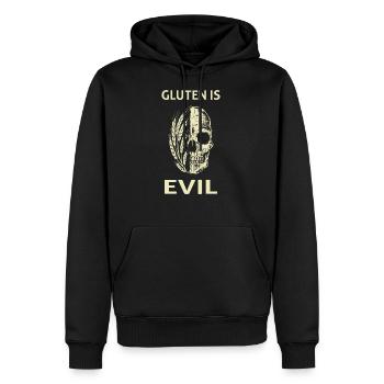 Glutenunverträglichkeit Gluten Ist Evil Zöliakie - Männer Premium Bio Hoodie - Schwarz - Vorne - Nico (187cm)