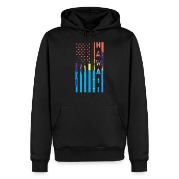 Hawaii Hawaiian Islands Vintage Souvenir - Männer Premium Bio Hoodie - Schwarz - Vorne - Nico (187cm)