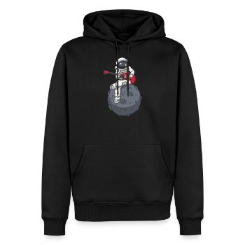 Gitarre - Männer Premium Bio Hoodie - Schwarz - Vorne - Nico (187cm)