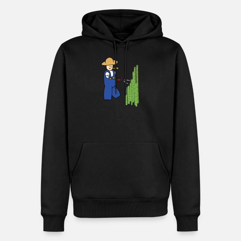 Gärtner - Männer Premium Bio Hoodie - Schwarz