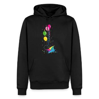 Carnaval Mardi Gras Fool Cap Balloon Carnaval - Sweat à capuche Premium bio Homme - noir - Devant - Nico (187cm)