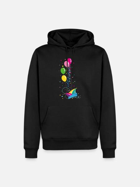 Karneval Fastnacht Narrenkappe Luftballon Fasching - Männer Premium Bio Hoodie - Schwarz