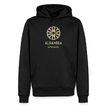 Alhambra Granada 1 - Männer Premium Bio Hoodie - Schwarz - Vorne - Nico (187cm)