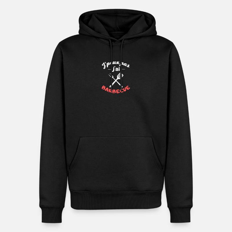 J'peux pas j'ai Barbecue - Sweat à capuche Premium bio Homme - noir