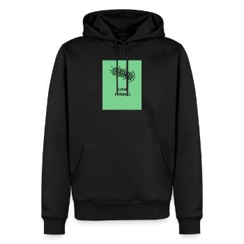 Football Passion Motif - Men’s Premium Organic Hoodie - black - Front - Nico (187cm)