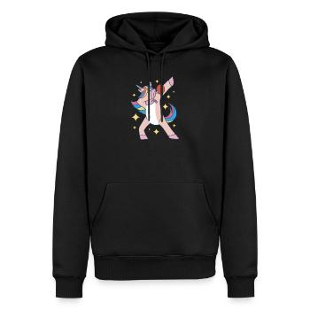 Dabbing Unicorn Table Tennis Racket Table Tennis - Men’s Premium Organic Hoodie - black - Front - Nico (187cm)